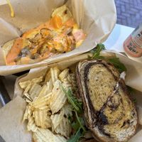 Great food! Loved the pirogies and fig feta sandwich. They also have a good selection of beverages and take home food! The seating area is well decorated    at VegOut in Bethlehem