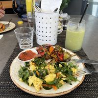 Stuffed eggplant with cauliflower salad  #Veganuary at Urban Soul in Auckland