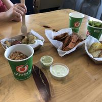 Love the plant based nuggets and edamame beans. at Oliver's Real Food in Lithgow