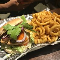 Buffalo burger  at Annie's at the Courtyard in Worcester