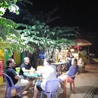 Lots of tables  at Reggae Bar and Restaurant in Banlung
