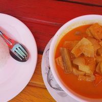 Vegan red curry with tofu. at Reggae Bar and Restaurant in Banlung
