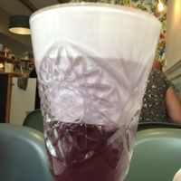 Sweet potato latte at Coffeelicious Bakery in Dordrecht