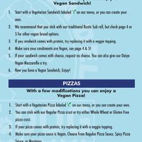 Vegan information from the Lost Dog allergen guide  at Lost Dog Cafe in Alexandria