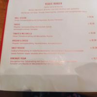 Menu with only one option at Five Diner in Nuremberg