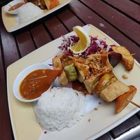 Tofuspieße at Vegan Village in Hannover