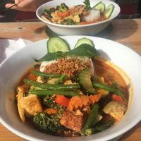 Coconut thai curry (deliciously spicy)  at Vegan Village in Hannover