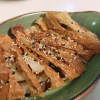 Duck made from mushrooms and tofu skin at Vegan Village in Hannover