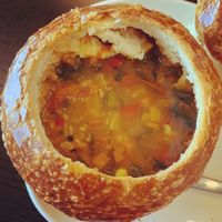 Ten Vegetable Soup in Sourdough Bread Bowl at Panera Bread in Naples