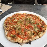 Vegan Vegetal pizza   at Govindas in Tenerife