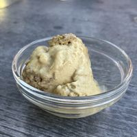 Pistachio ice creamm  at Govindas in Tenerife