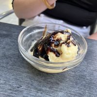 Vanilla ice cream   at Govindas in Tenerife