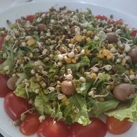 Salad at Govindas in Tenerife