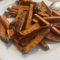 Sweet potato fries   at Govindas in Tenerife