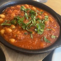 Chickpea dish like a curry   at Govindas in Tenerife