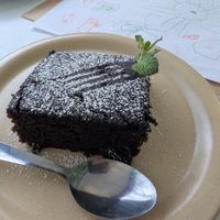 Vegan brownie at Govindas in Tenerife