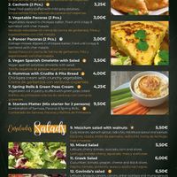 Starters & Salads at Govindas in Tenerife