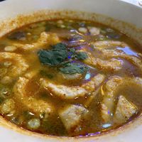 Tom Yum with prawns   at Zaap Thai Street Food in Newcastle Upon Tyne