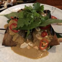 Char grilled tofu satay  at Rice Paper Scissors in Fitzroy