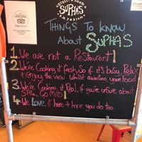 Sign at Suphas in Plymouth