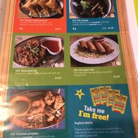 Menu from Dec 2018 at Suphas in Plymouth