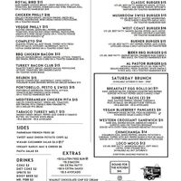 Menu  at The Walnut in Des Moines