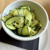 Wasabi cucumber salad   at The Walnut in Des Moines