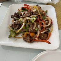 I believe this was their Mongolian beef. Its was ok at Loving Hut in Phoenix