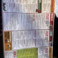 Back side of the menu  at Zaap Thai Street Food in Leeds