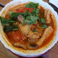 Hot & Spicy Soup with mushrooms plus tofu at Zaap Thai Street Food in Nottingham