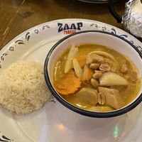 This isn't chicken vegan gang massaman only comes with Jasmin rice  at Zaap Thai Street Food in Nottingham