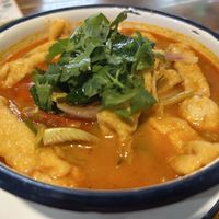 Tom Yum soup with tofu and mushrooms  at Zaap Thai Street Food in Nottingham