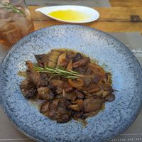 Vegan special - mushroom stew   at Peskesi in Crete