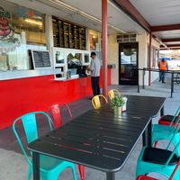 Outdoor seating at Garduno's Taco King in Baldwin Park