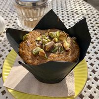 Banana, almond & pistachio muffin  at Mama Carmen's in Mallorca
