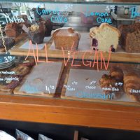 Pastry counter at Mama Carmen's in Mallorca