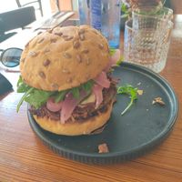Hamburguesa vegana at Badal Corner in Mallorca