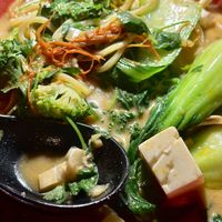 with my added side veggies  at JINYA Ramen Bar in Vancouver