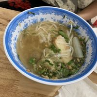 Already half finished noodle soup  at Ngoc Ha in Chau Doc