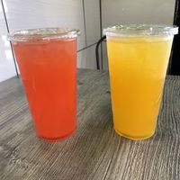 Watermelon lemonade and passion fruit lemonade   at Pots N Woks in Whittier