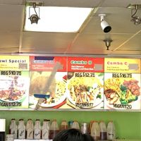 Prices for combo meals inside restaurant   at Pots N Woks in Whittier