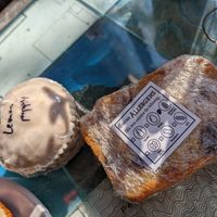 Shoofly pastries: lemon poppyseed muffin and blueberry cornbread at Just Bob in Portland