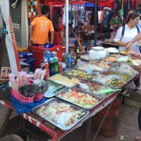 buffet  at Hmong Night Market in Luang Prabang