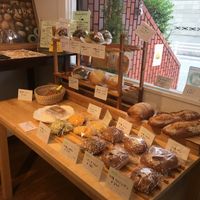 Inside the bakery at Pain de BRUN in Tokyo