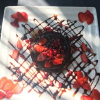 Chocolate pancakes are SO good  at Vegan Casa in Patnem
