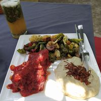 Sausage and mash 😍 at Vegan Casa in Patnem