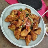 Crispy aubergine at Jialu in Luzern