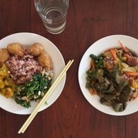 yummy buffet food at Chew Xin Jai in Pai