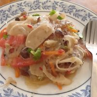 Glass noodle salad  at Chew Xin Jai in Pai