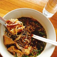 Black soy sauce soup at Chew Xin Jai in Pai